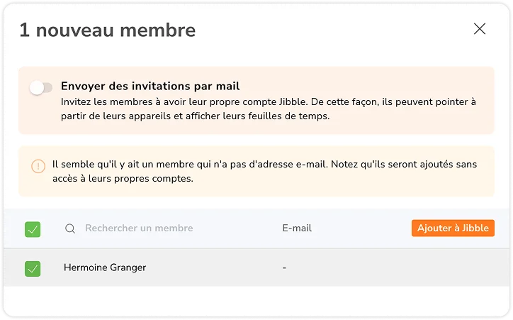 Importation de membres pour l'intégration dans Xero